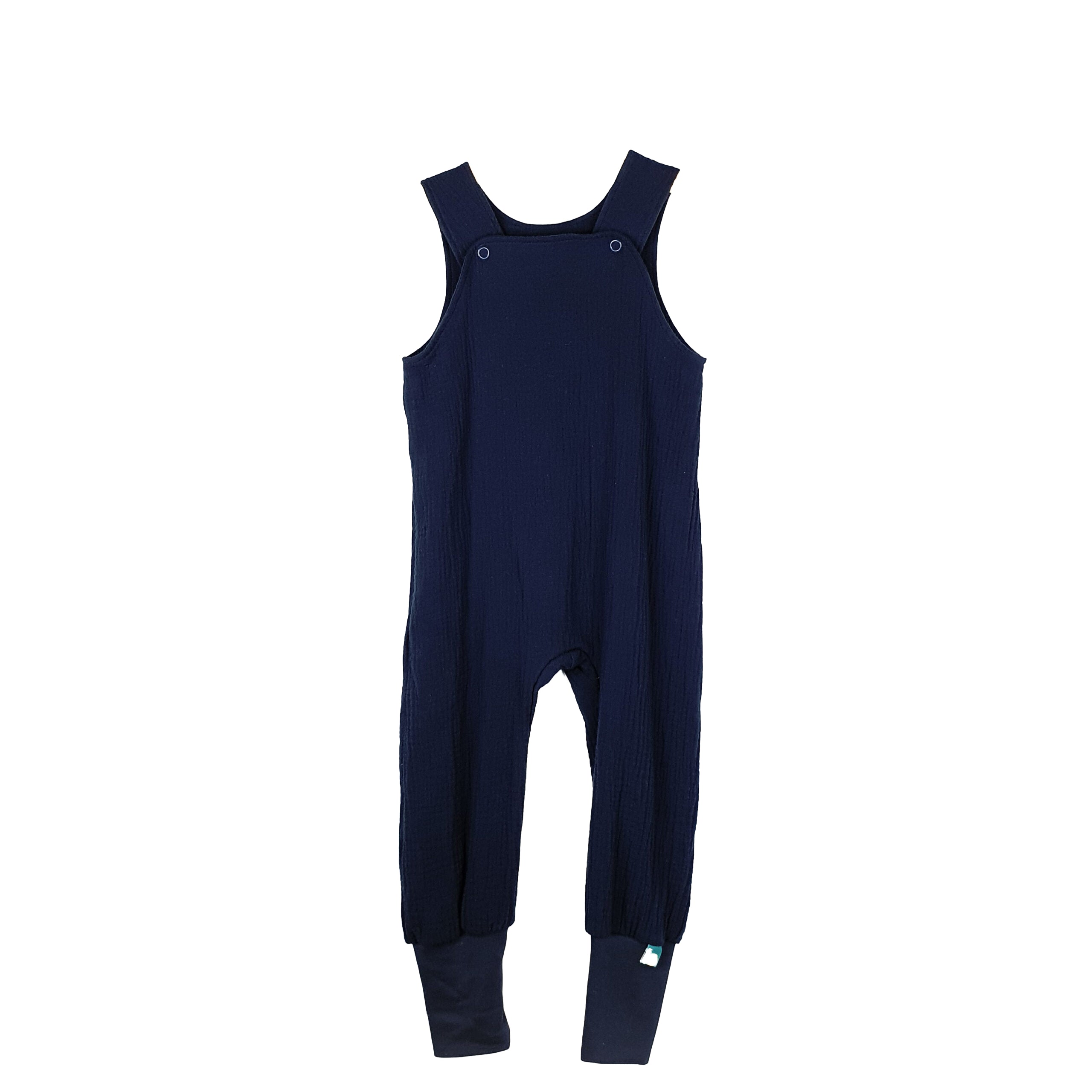 Latzhose Musselin dunkelblau