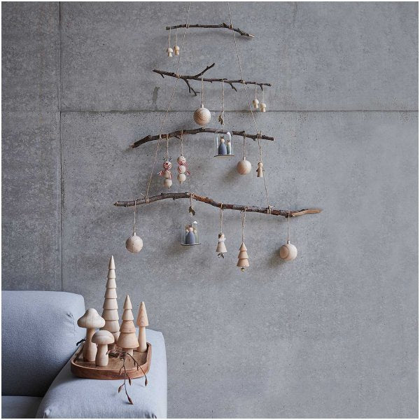 Holzanhänger Tanne mit Glocke 'natur'