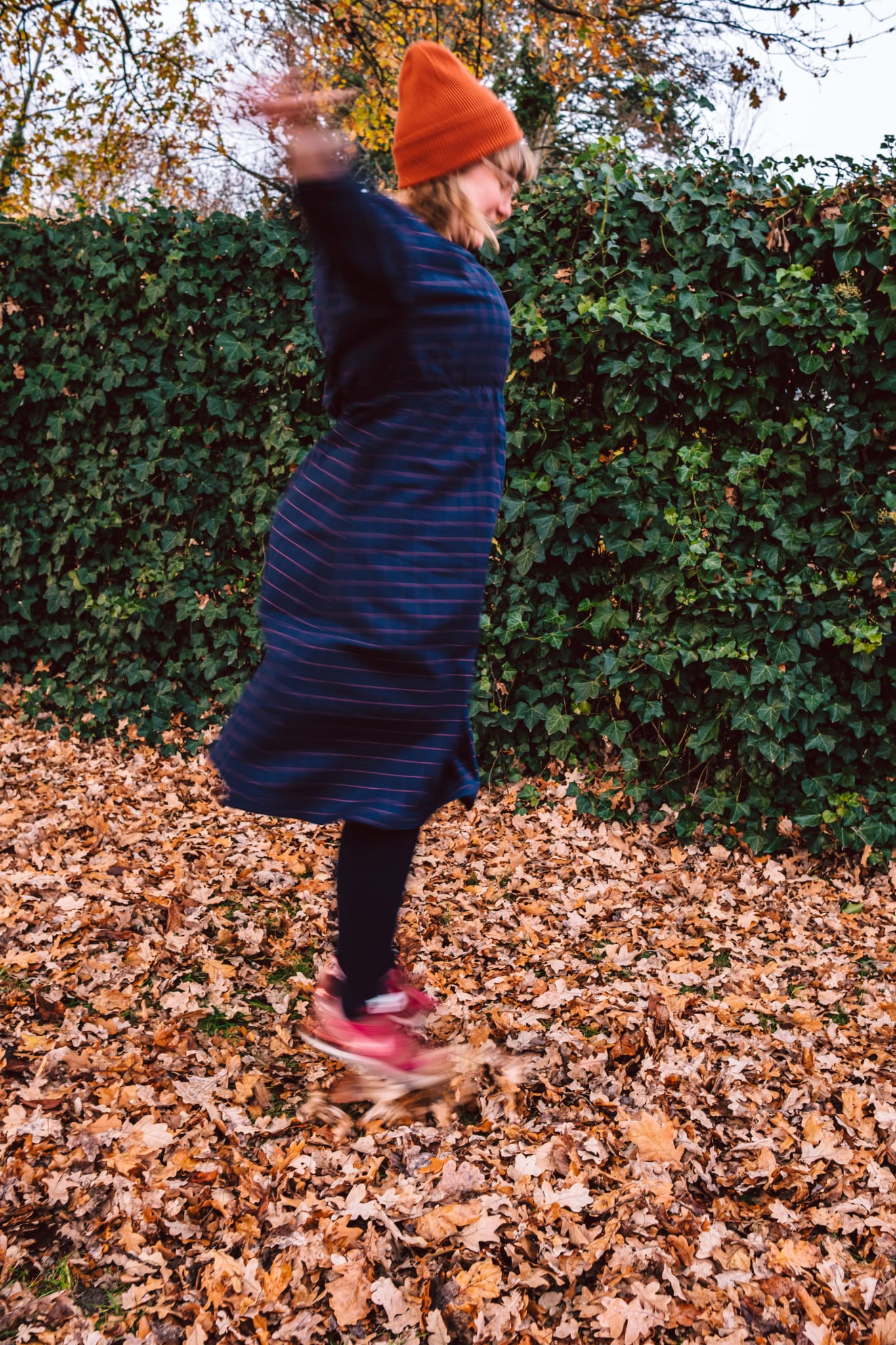 MidiKleid langarm 'Grid' verschiedene Farben