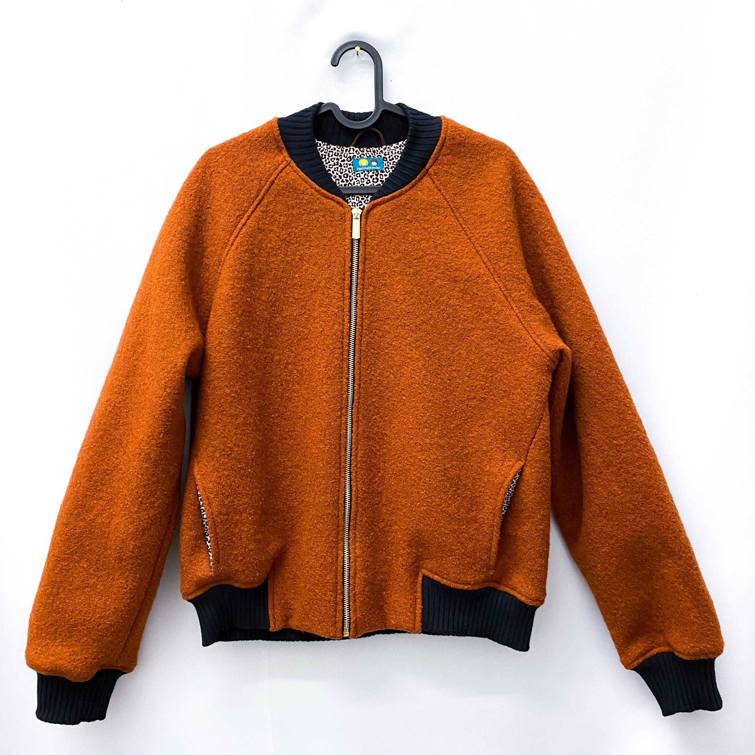 Bomberjacke Wollwalk rost/Leo