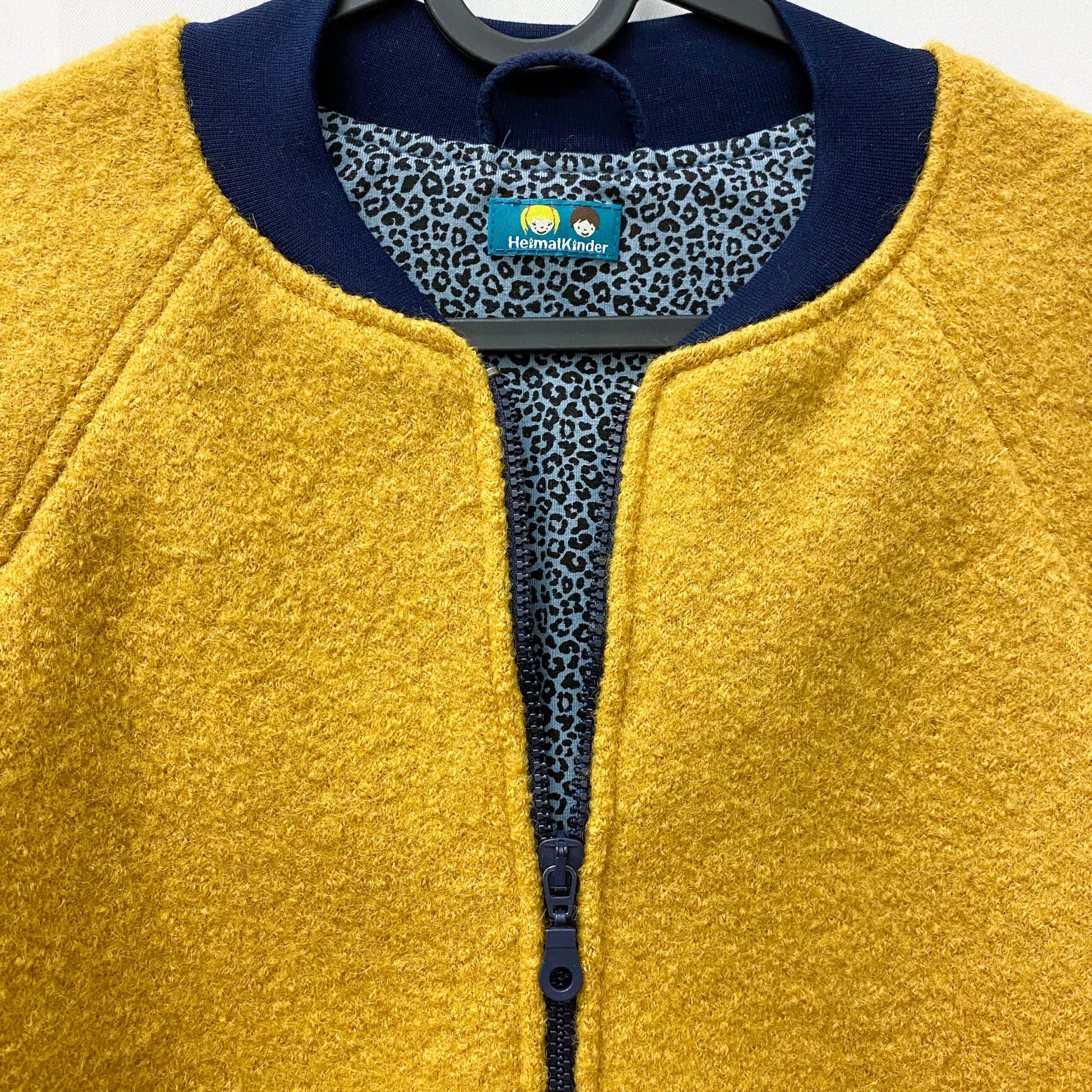 Bomberjacke Wollwalk senf/Leo