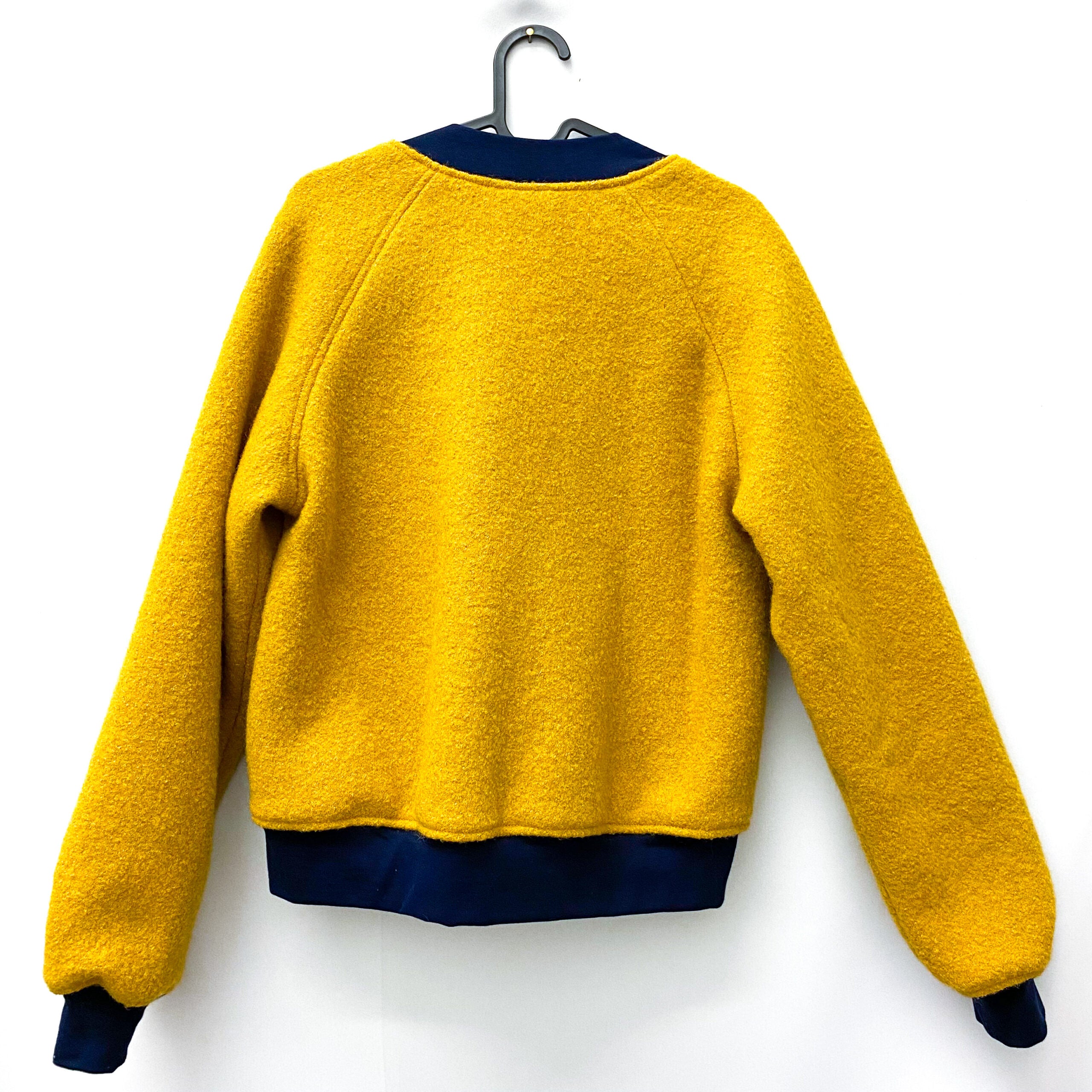 Bomberjacke Wollwalk senf/Leo