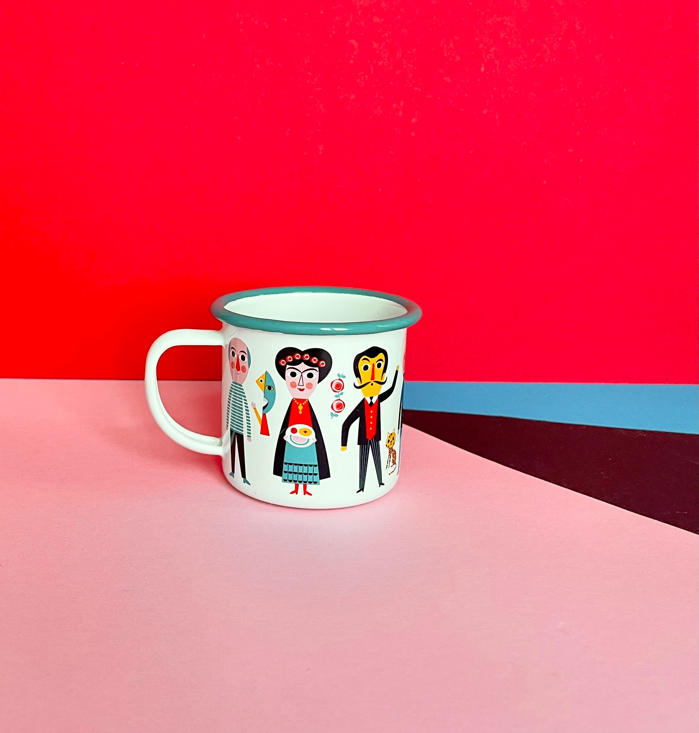 Emaille Tasse 'Art Lover' Omm Design