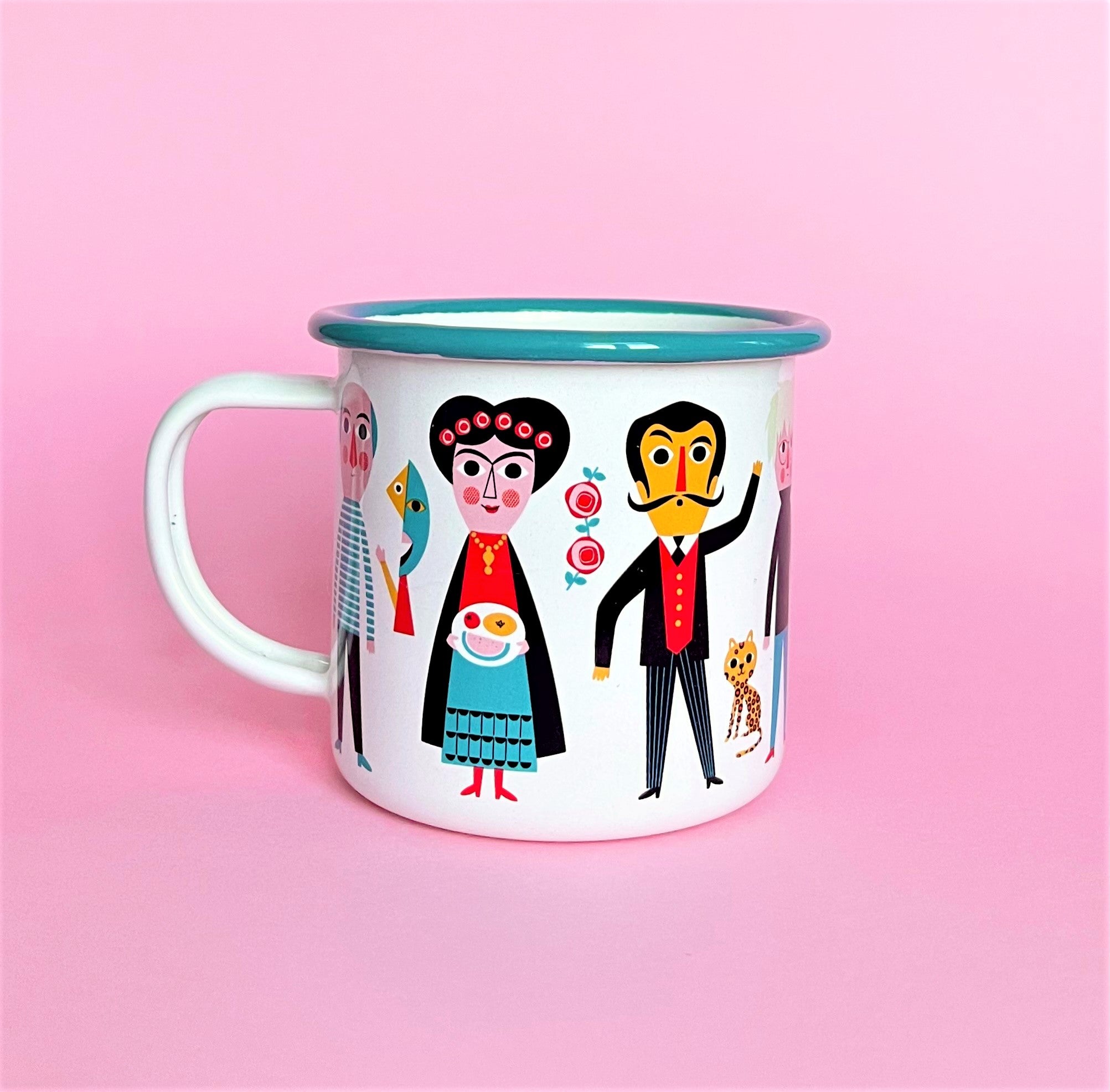 Emaille Tasse 'Art Lover' Omm Design