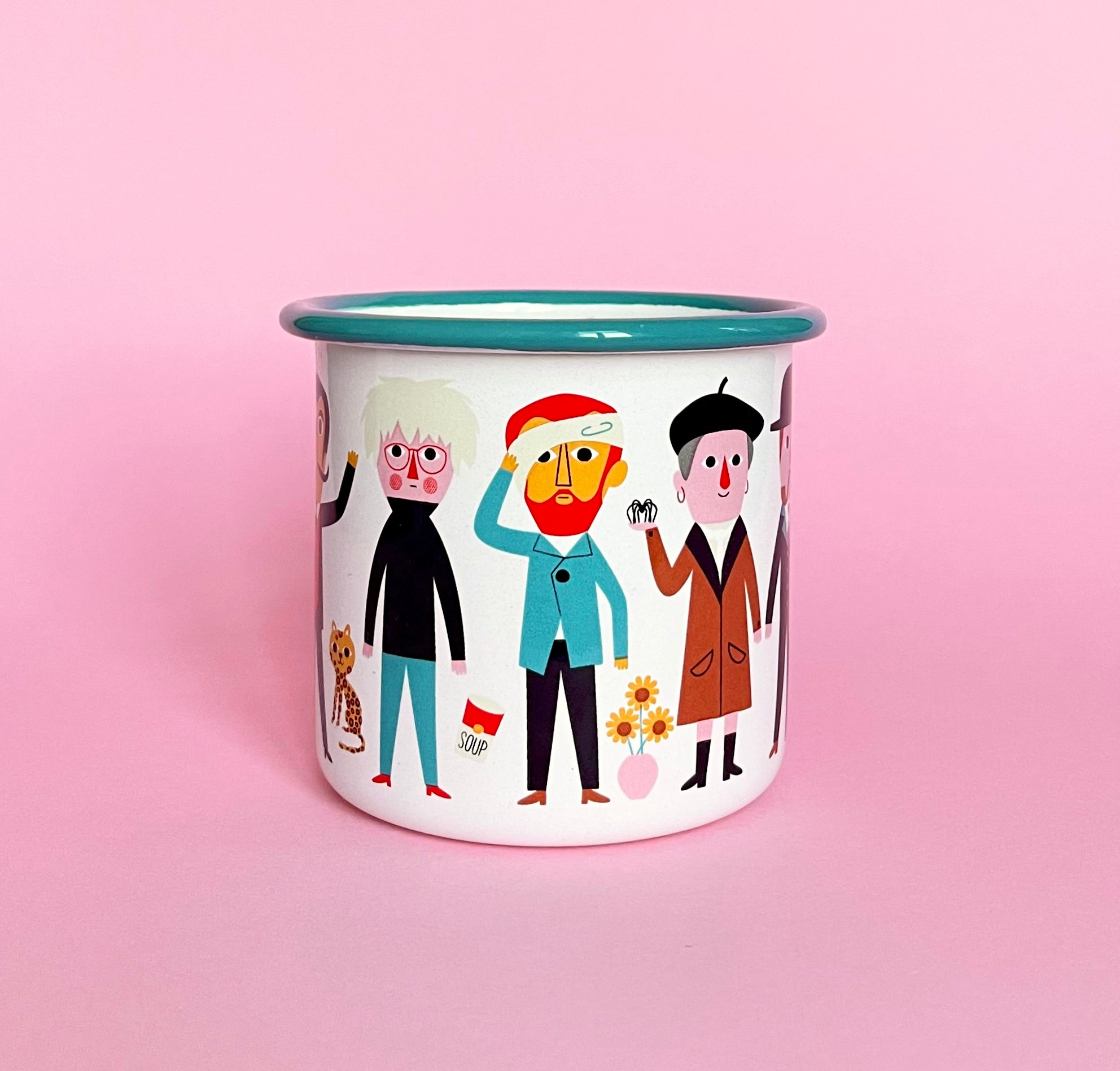 Emaille Tasse 'Art Lover' Omm Design