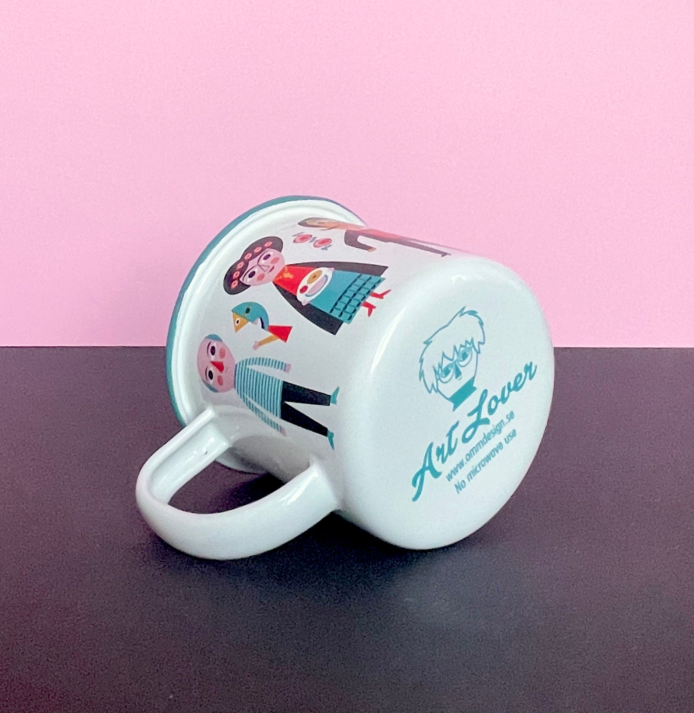 Emaille Tasse 'Art Lover' Omm Design