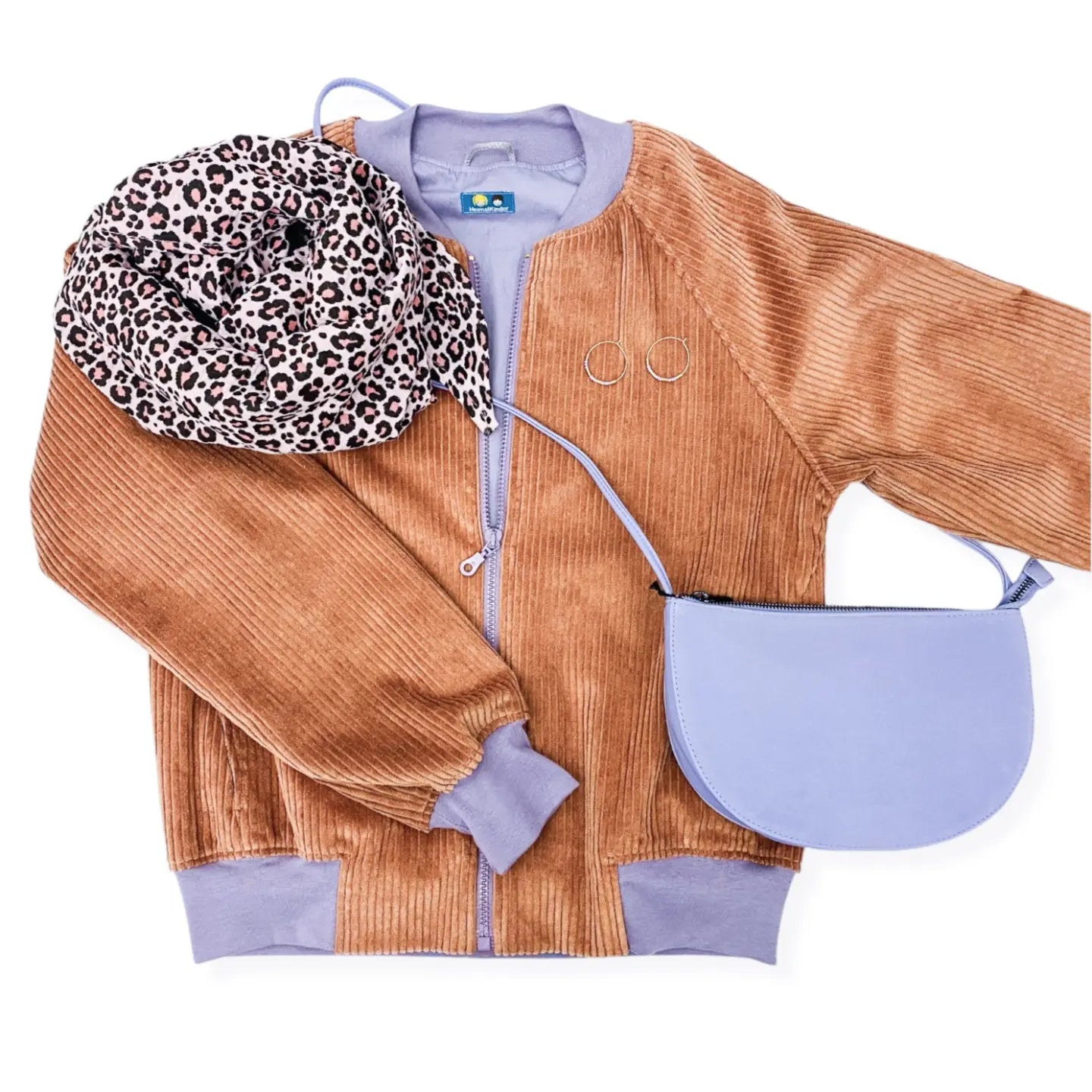 Bomberjacke Breitcord 'Leberwurst/flieder'