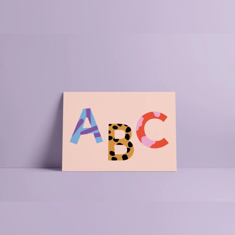 STUDIO SANDRINE Postkarte 'ABC'