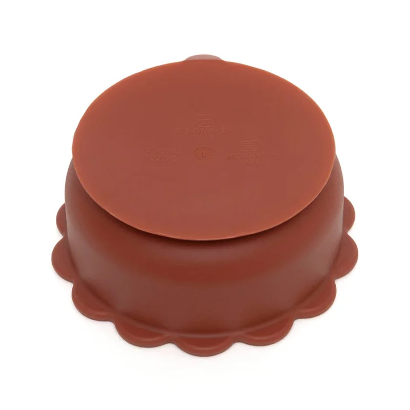 Petit Monkey SilikonSchüssel mit Saugboden 'LÖWE/Baked Clay'