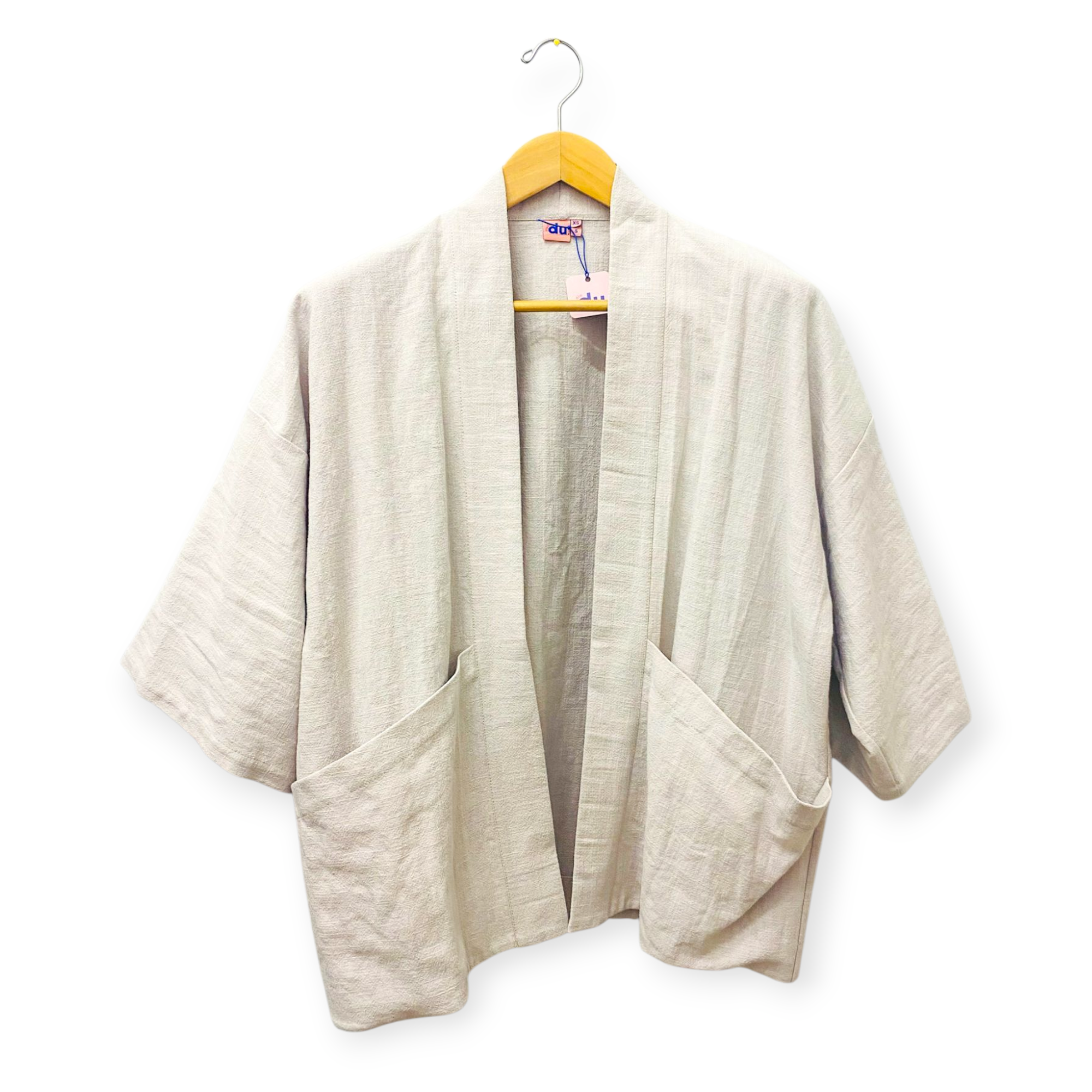 Kimono washed Leinen 'silver'