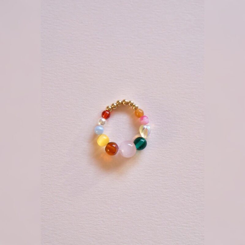 SanSan Ring BOULE 'emerald - rose - amber - yellow'