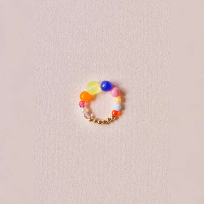 SanSan Ring BOULE 'orange - lime - ultramarine - rose'