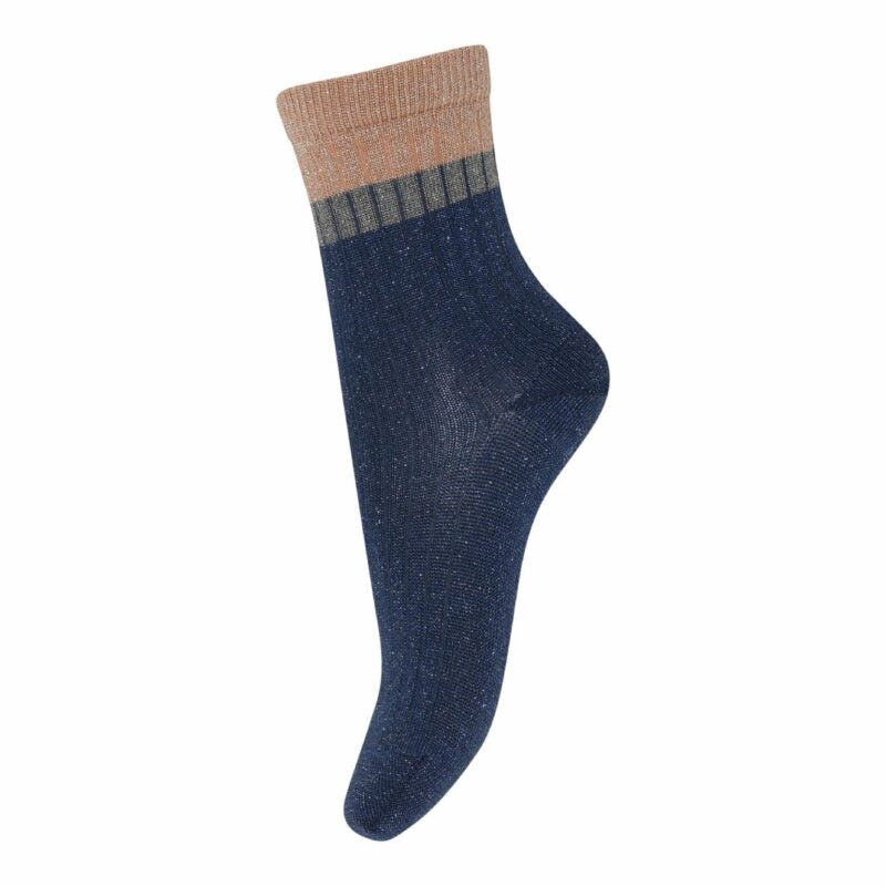 MP Denmark Norma Glitter Socken 'Storm Cloud'