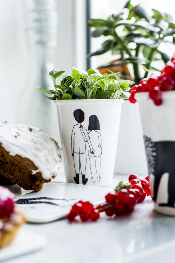 helen b Geschirrtuch 'naked couple'