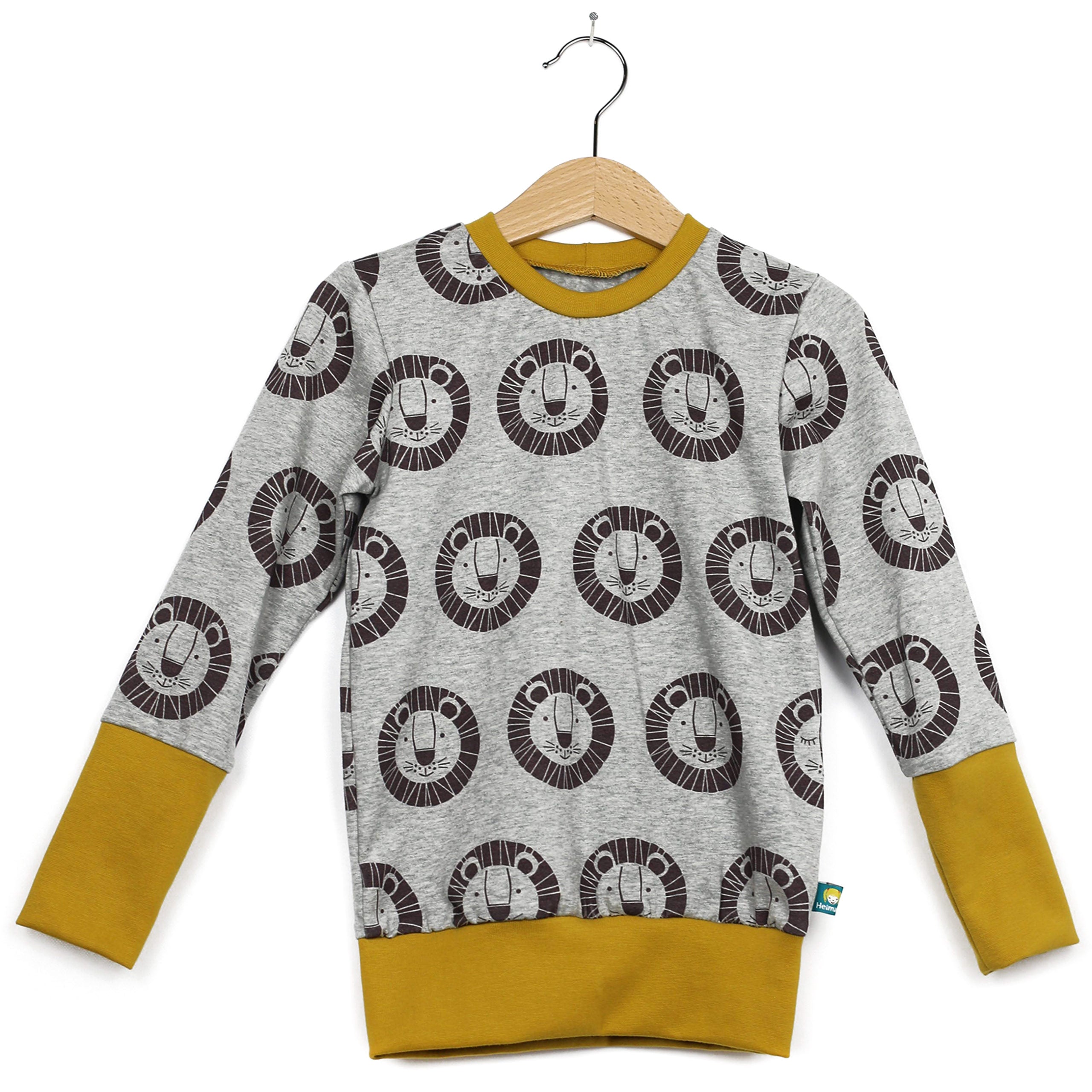 MitwachsShirt Löwenkopf/grau