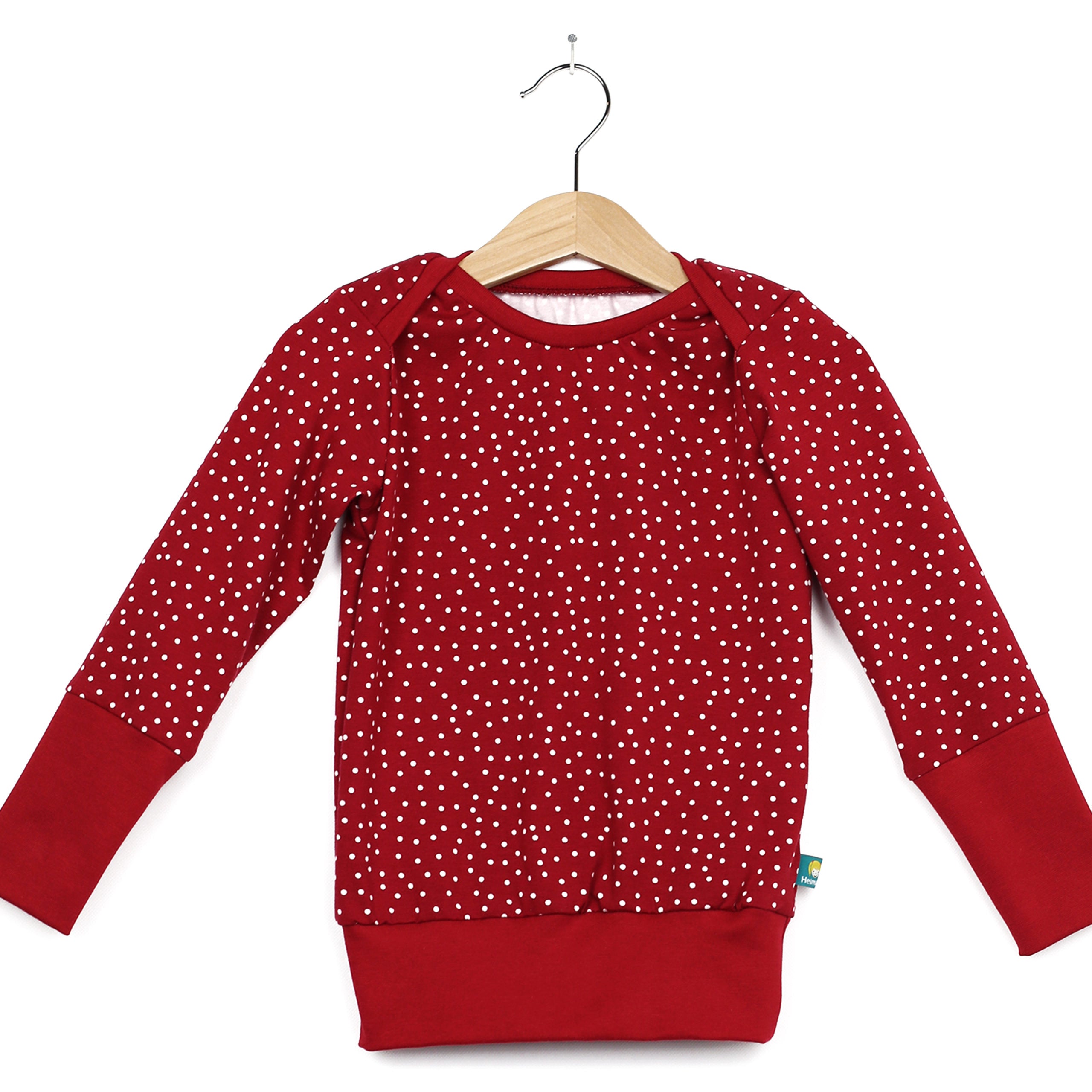 MitwachsShirt weiße Punkte/rot