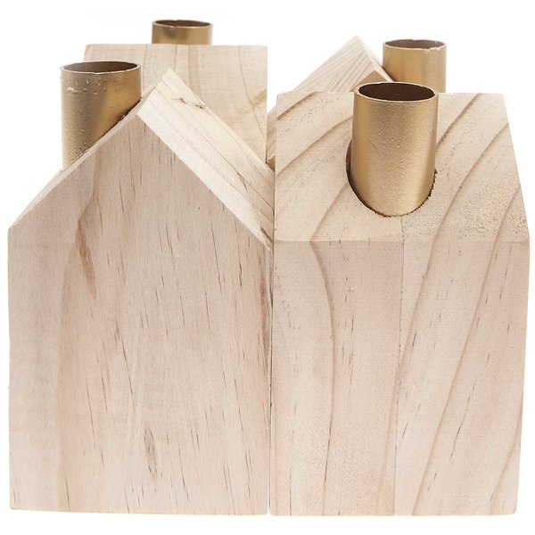 Kerzenhalter in Hausform 'natur'