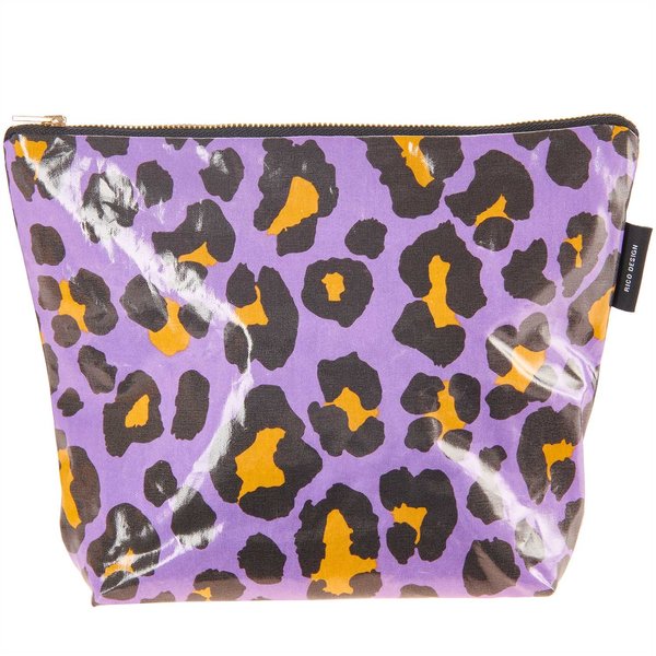 Kosmetiktasche - Groß 'Acid leo lila'