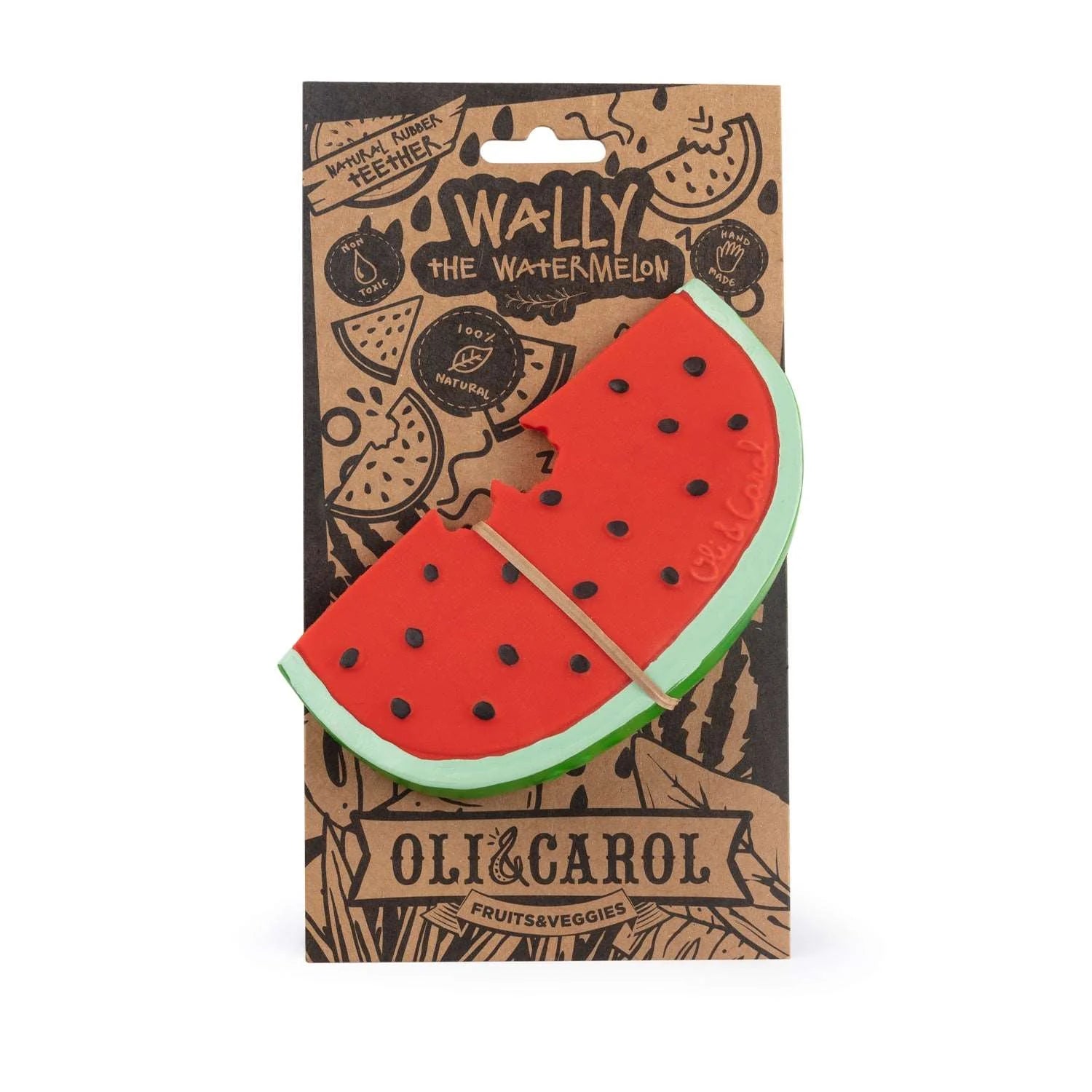 Oli & Carol 'Wally the Watermelon Baby Teether' Baby Beißring