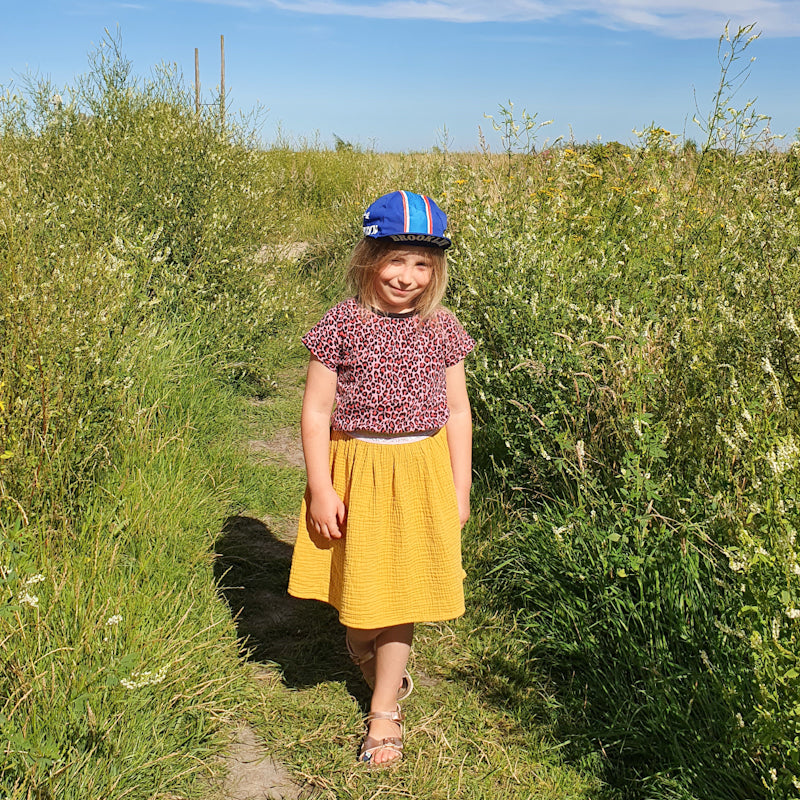 Musselinrock 'senf mit Glitzergummi'