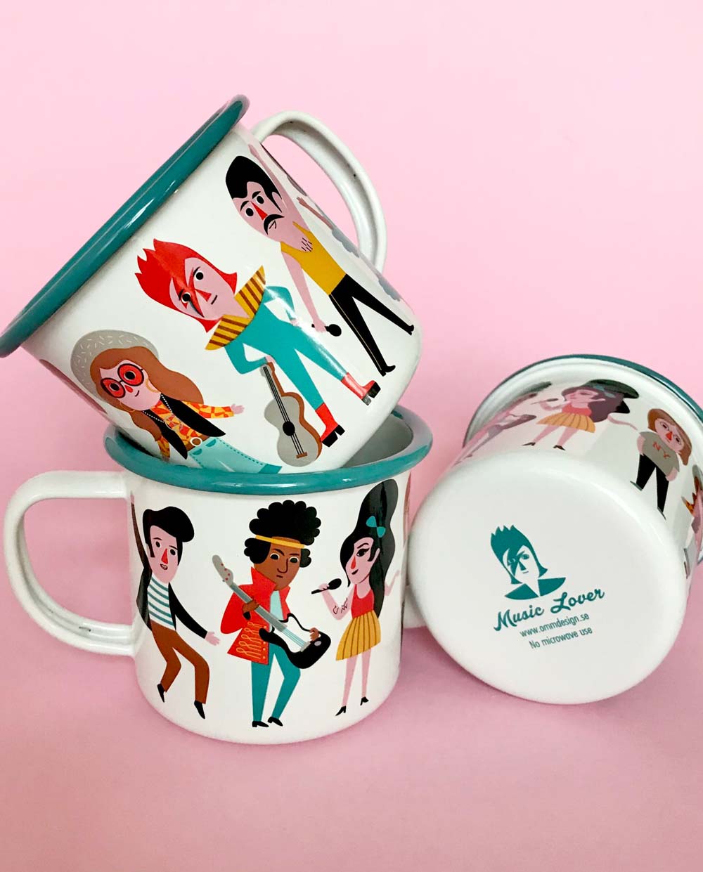 Emaille Tasse 'Music Lover' OmmDesign