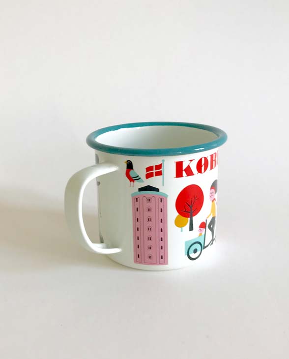 Emaille Tasse 'Copenhagen'
