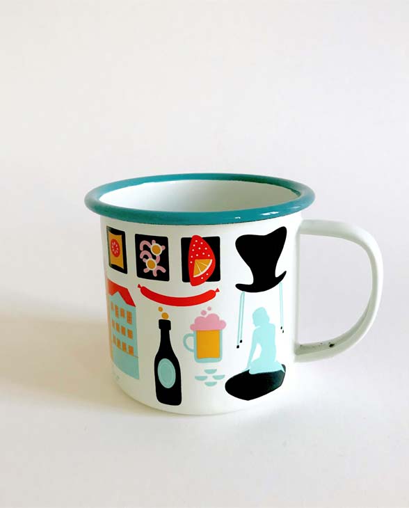 Emaille Tasse 'Copenhagen'