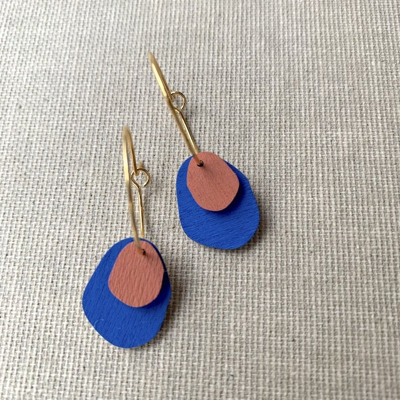 Creole Drops 'Midblue/Chocolate'