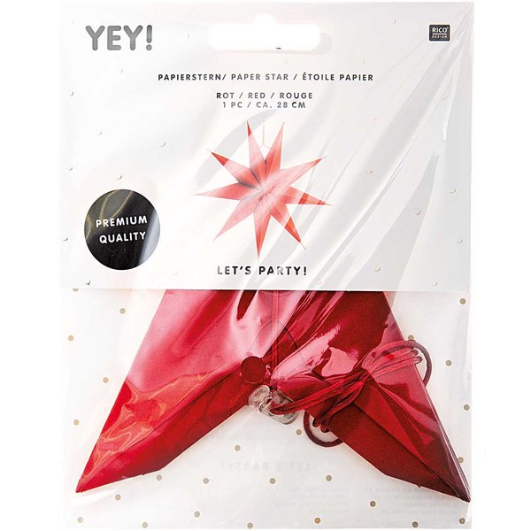 Papierstern Auffaltbar 'rot'
