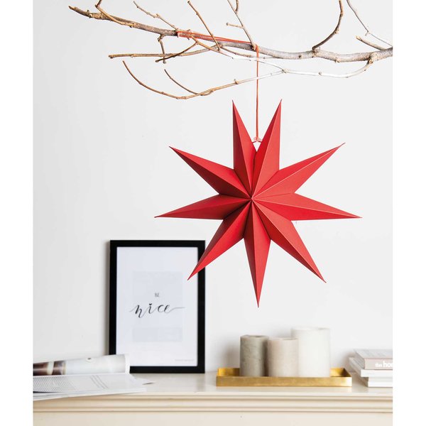 Papierstern Auffaltbar 'rot'