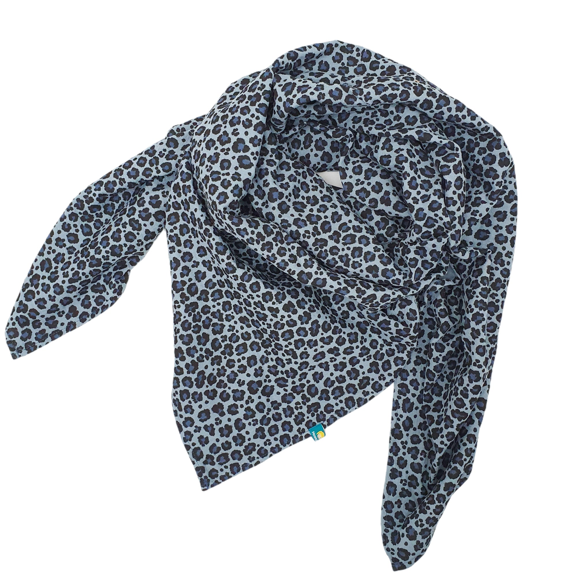 Musselintuch 'Leo blau'