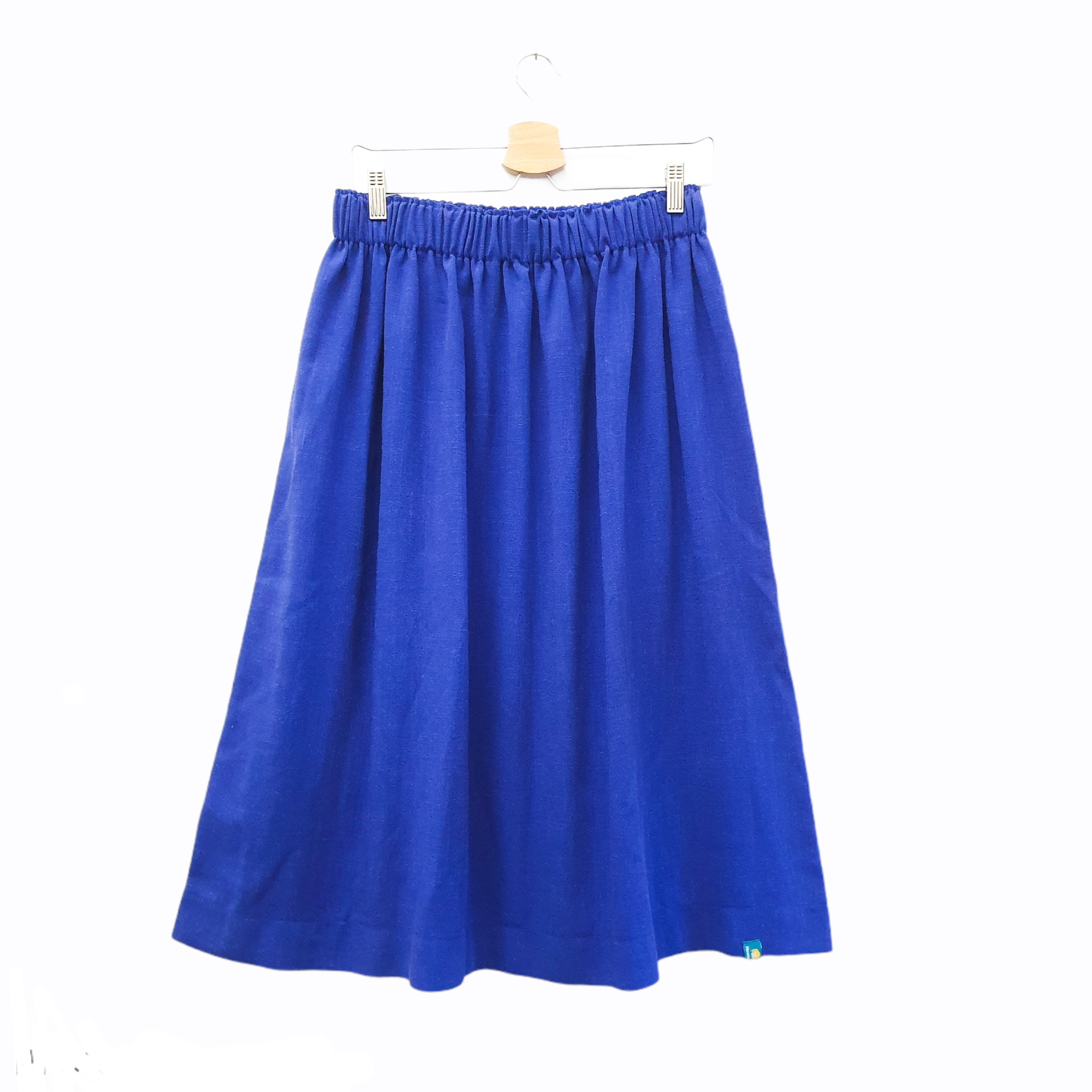 Rock 'knallblau/ViskoseLeinen'