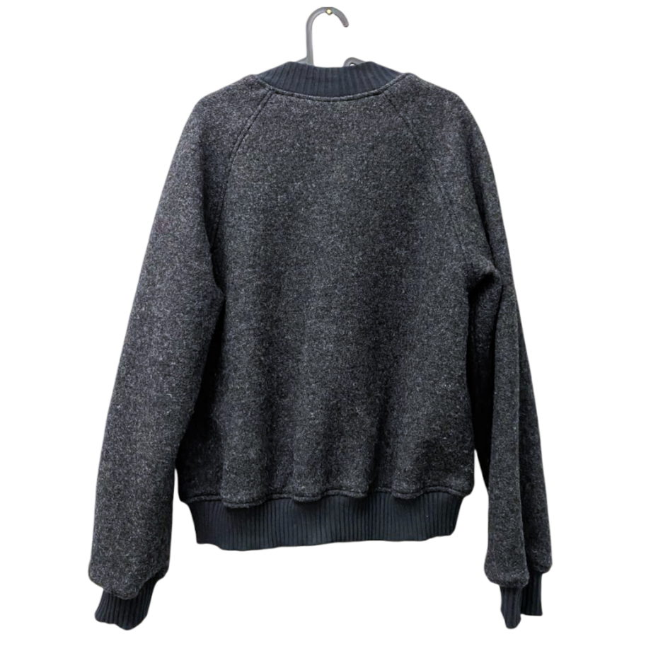 Bomberjacke Wollwalk anthrazit/Futter auf Wunsch