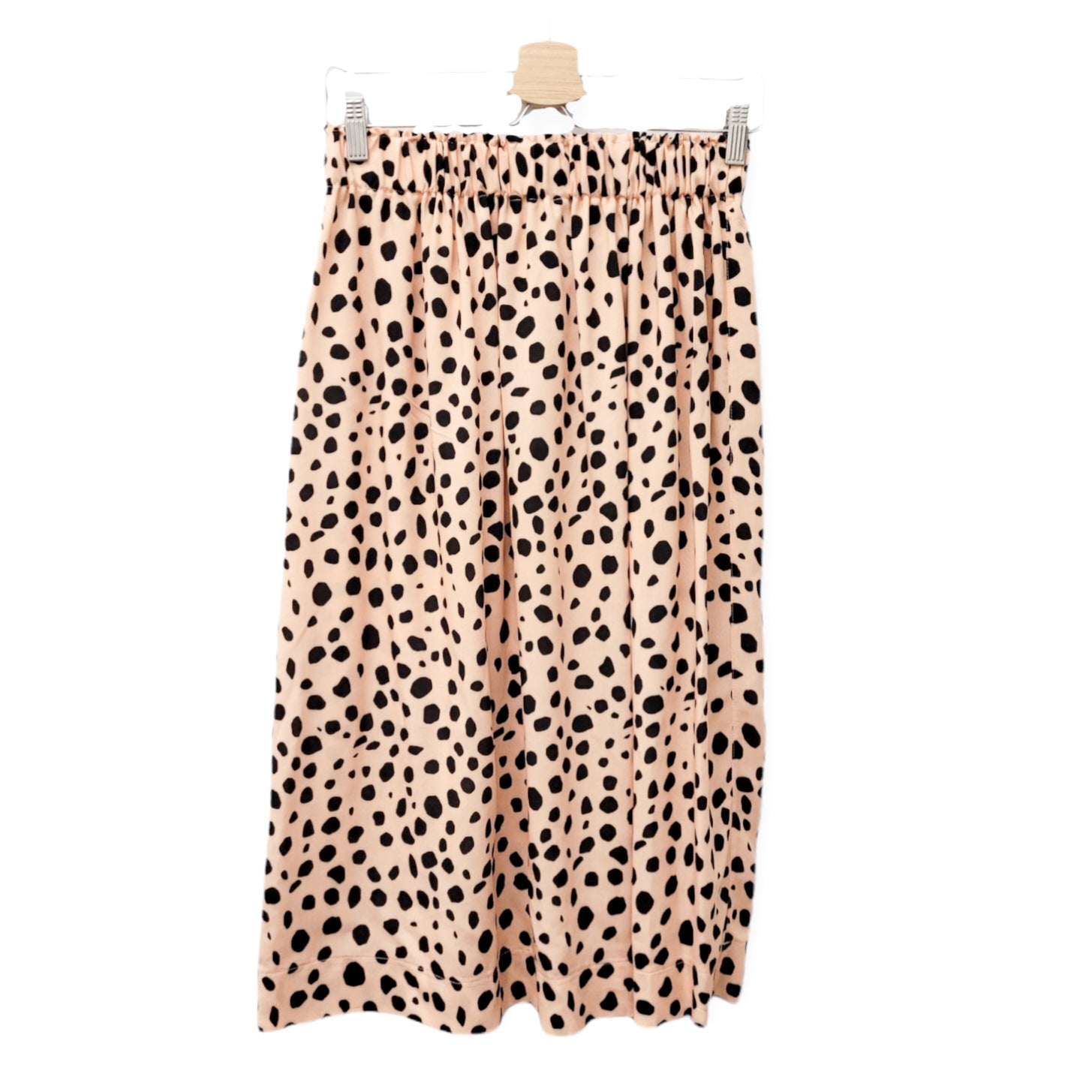 Viskoserock 'schwarze Tupfen auf lachs'