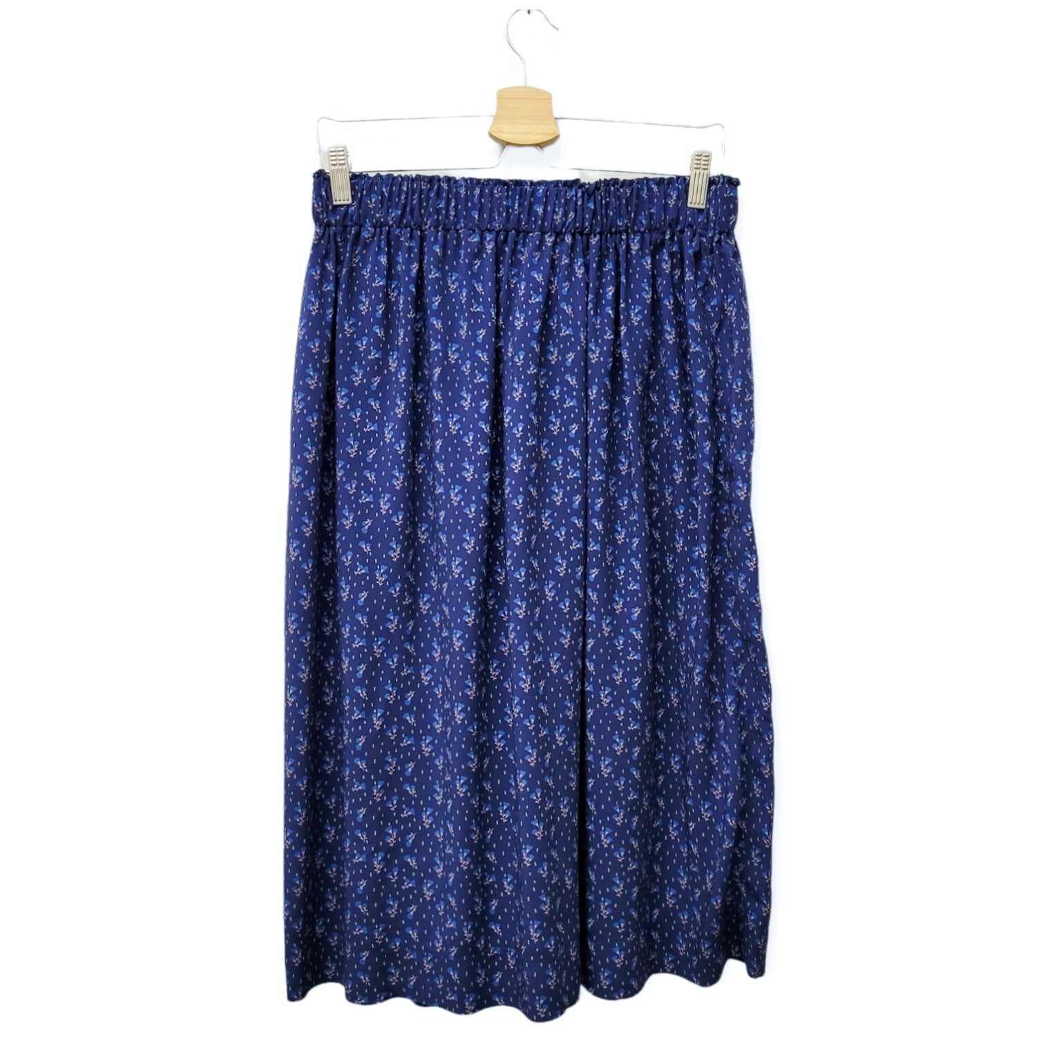 Viskoserock 'Blümchen WALTZ blau'