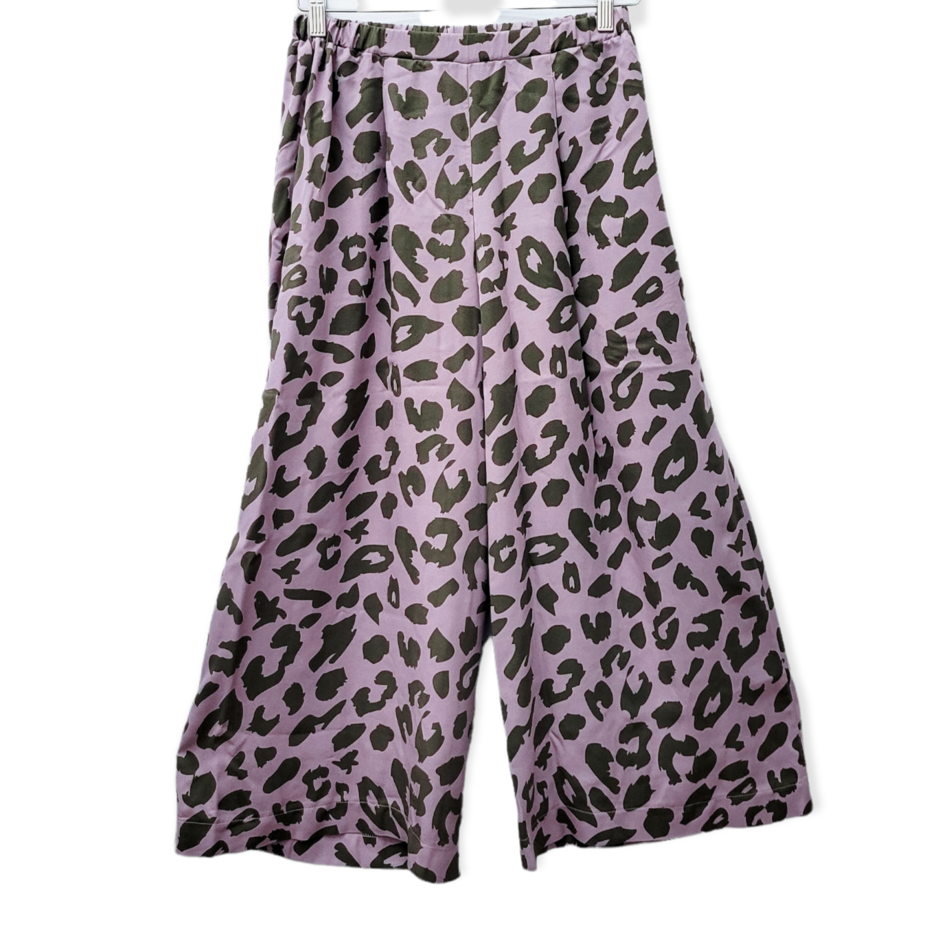 Culotte gemusterte Viskose Damen urban-leo-flieder