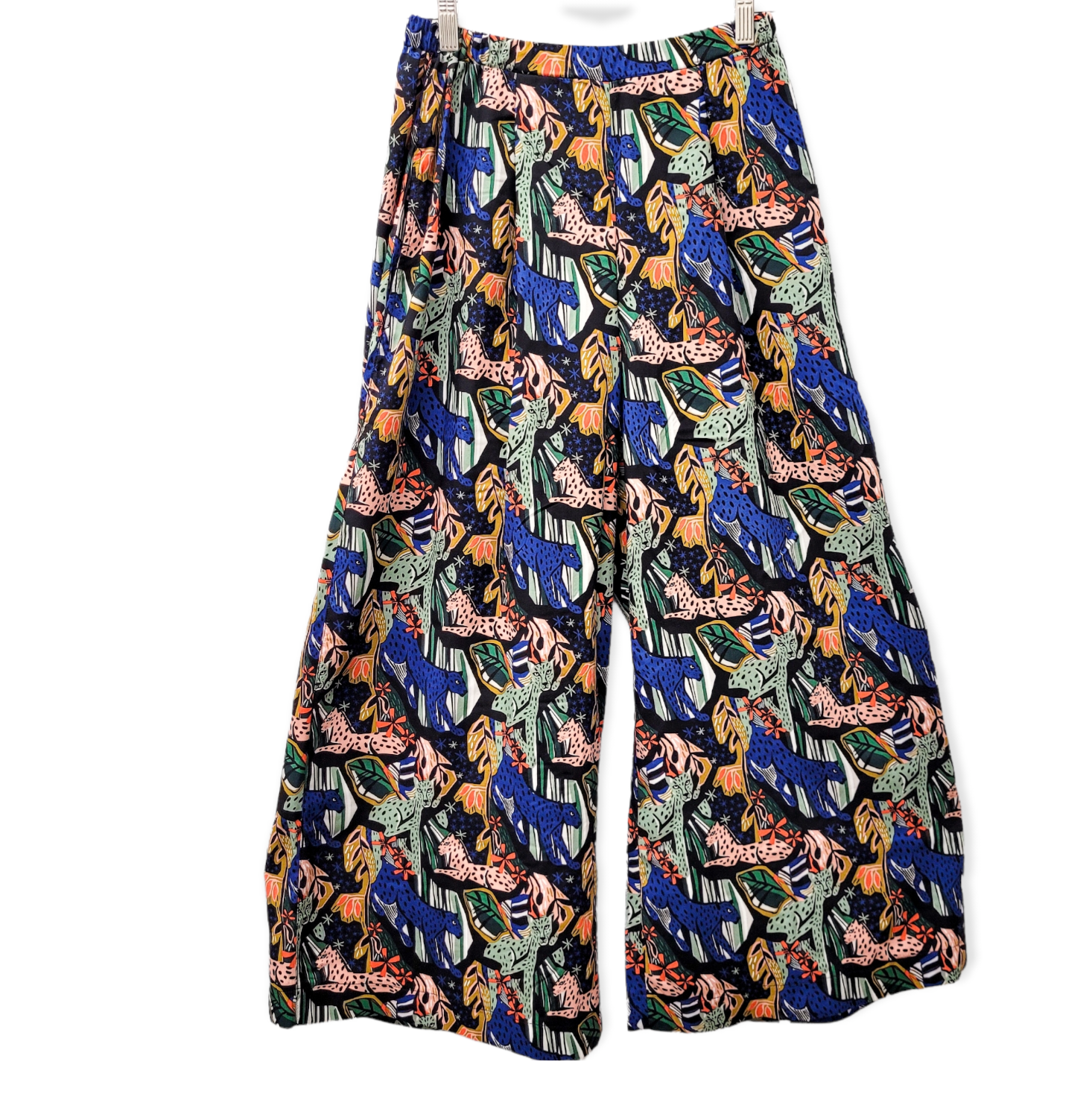 Culotte gemusterte Viskose Damen Leopard im Dschungel