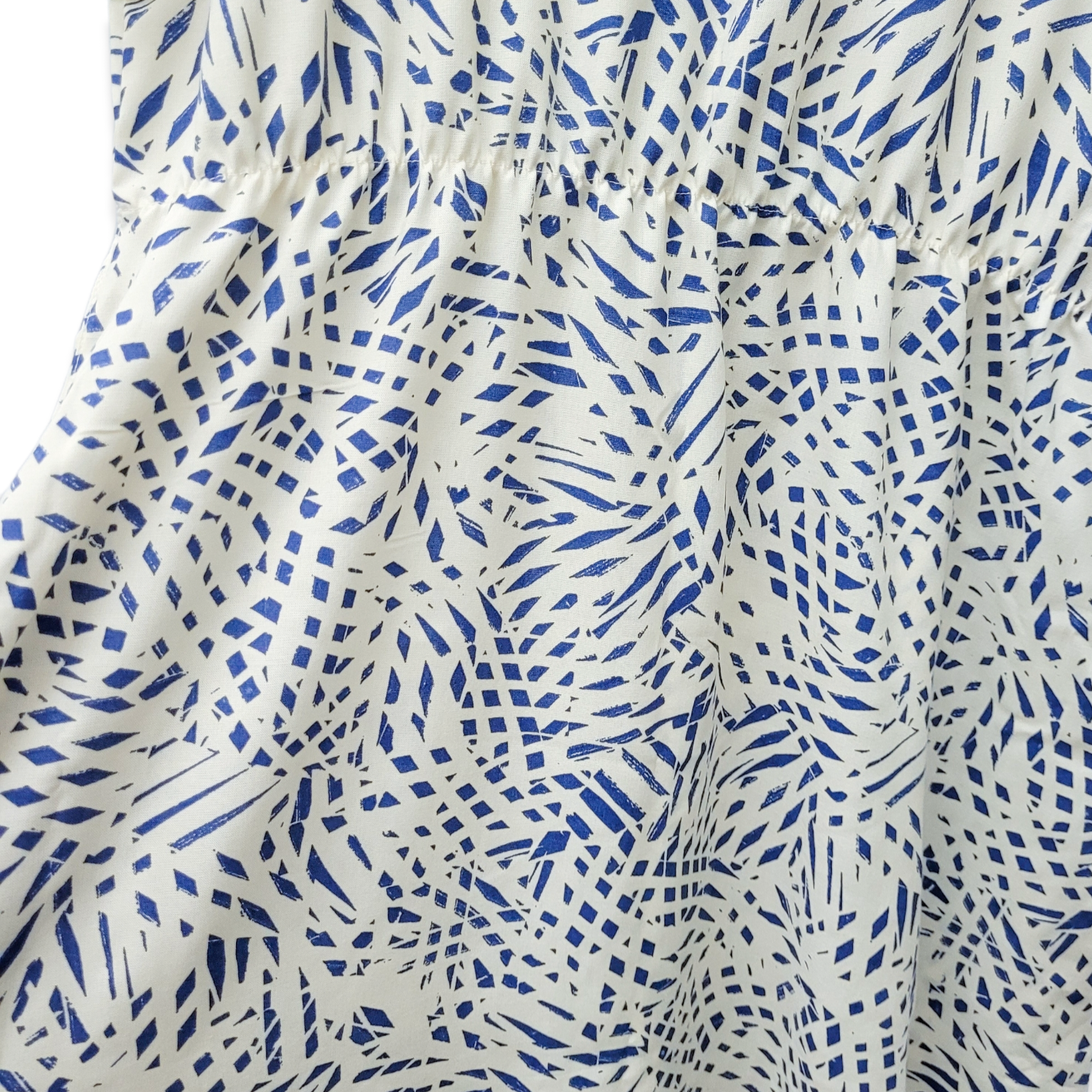 MidiKleid aus Viskose creme blau