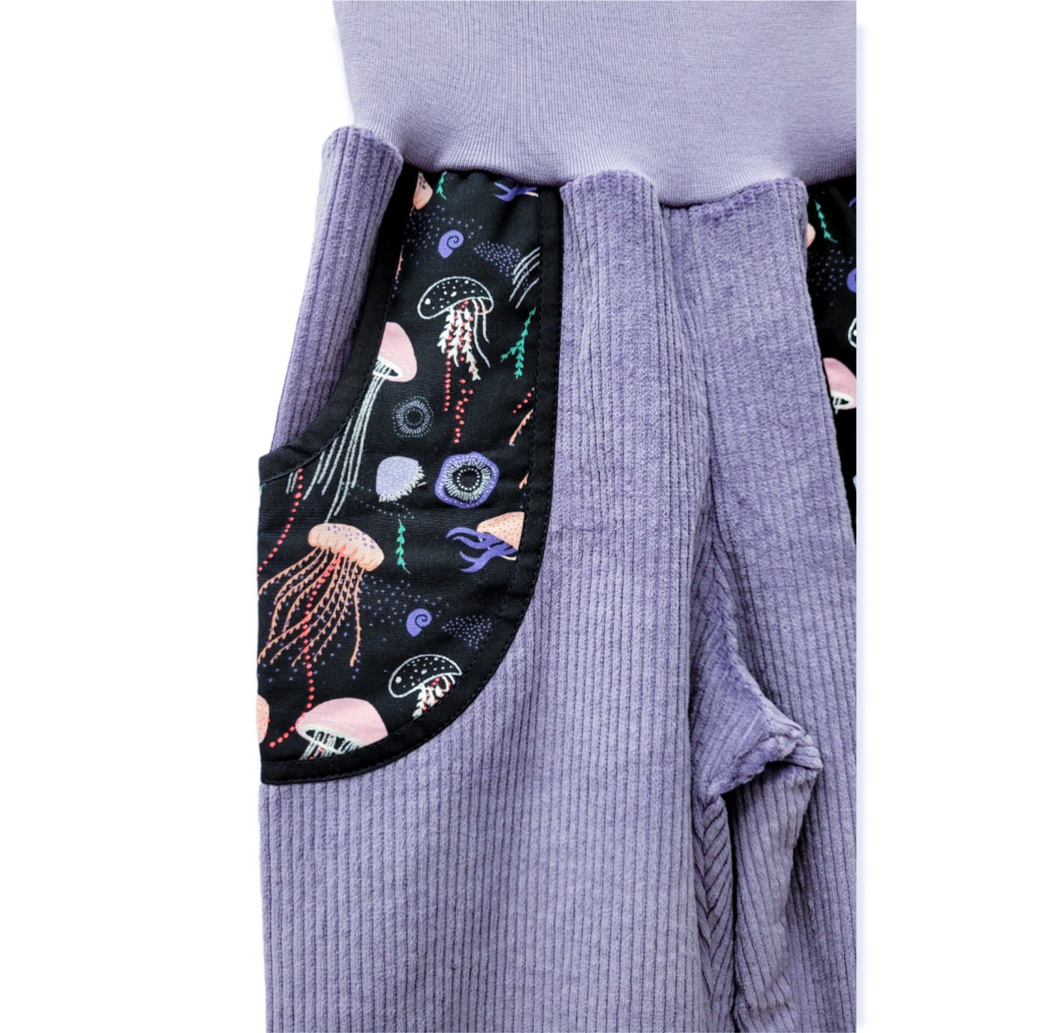 Mitwachshose 'Flieder mit Quallen Taschen'