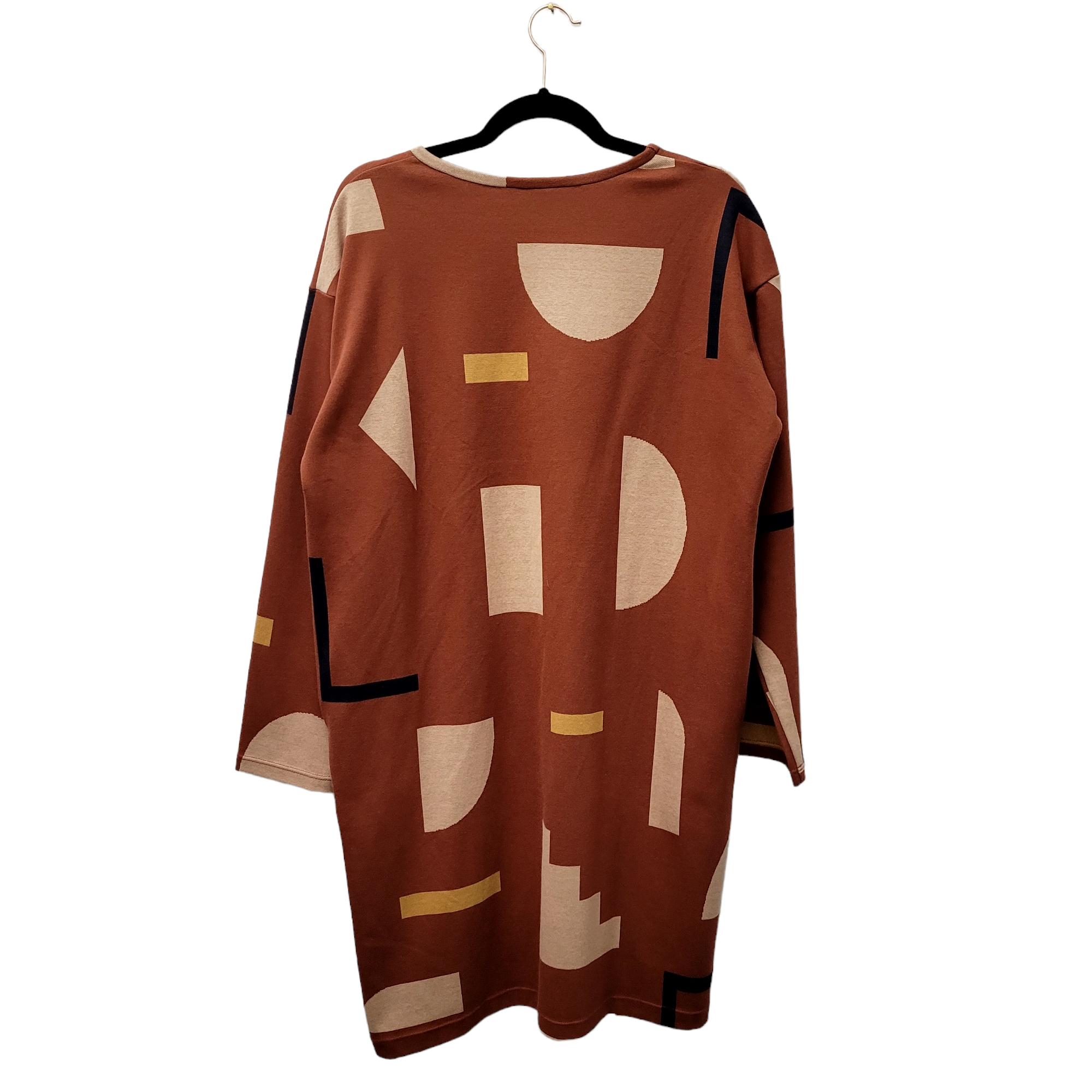 Einzelstücke S und M! Oversize Kleid Ladies Grafisch Jaquard rost