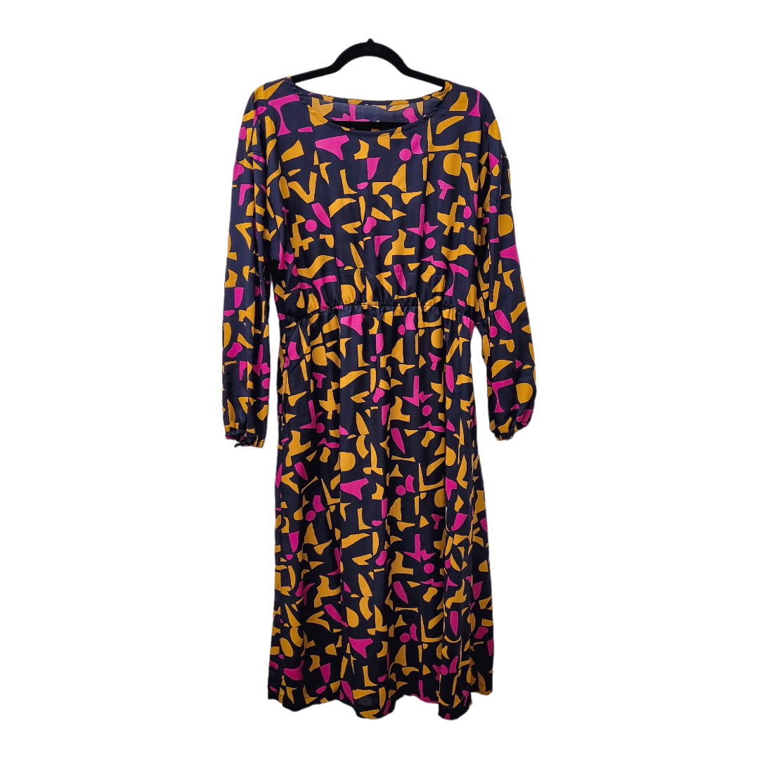 MidiKleid langarm aus Modal 'Shadow night'