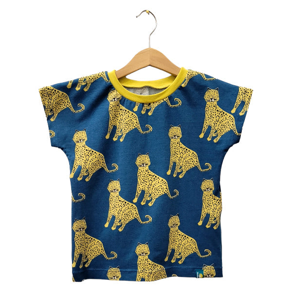 T-Shirt 'Leopard blau'