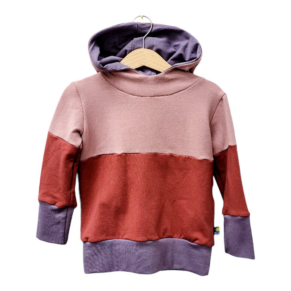 Hoody Colorblocking 'rosa rosarost flieder'