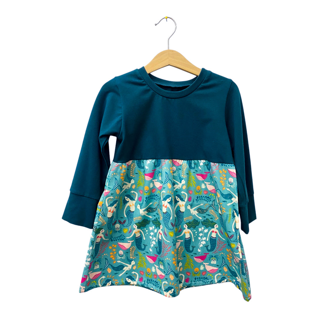 Passenkleid Meerjungfrau petrol Kinderkleid