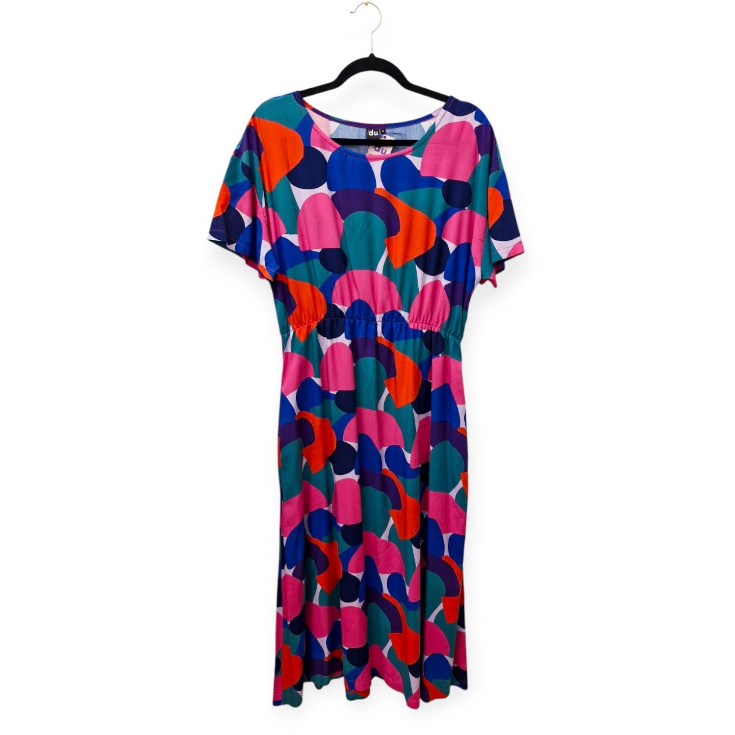Lang/kurzarm MidiKleid aus Viskose 'Rockpool'
