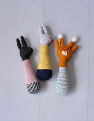 Sophie Home - Baby Rassel 'Rabbit Rassel Yellow'