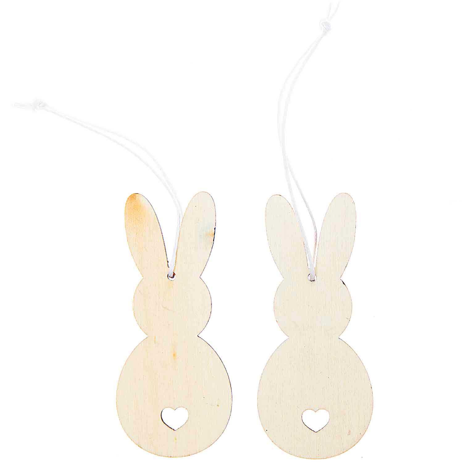 Holzanhänger 'Hase/natur'