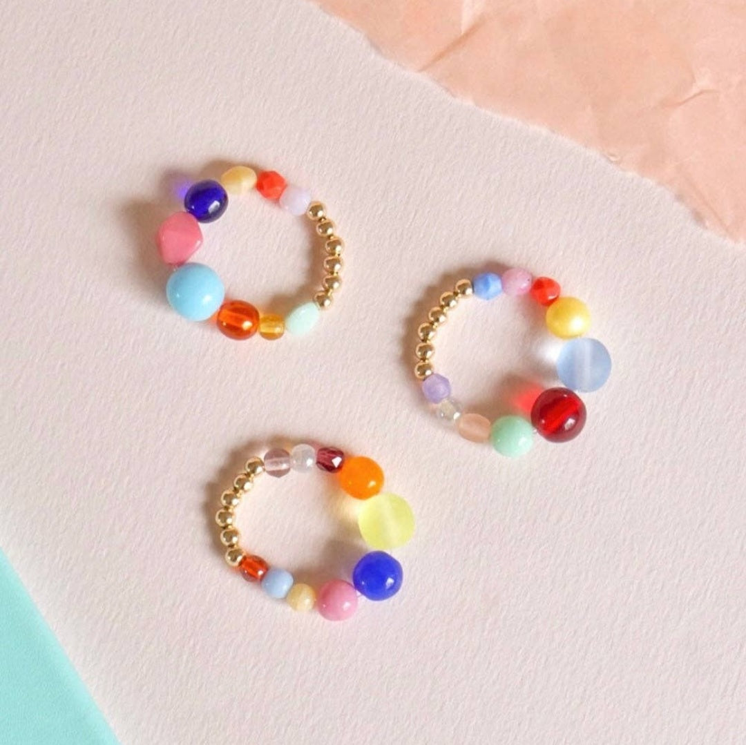 SanSan Ring BOULE 'mint - berry -pale blue - yellow'