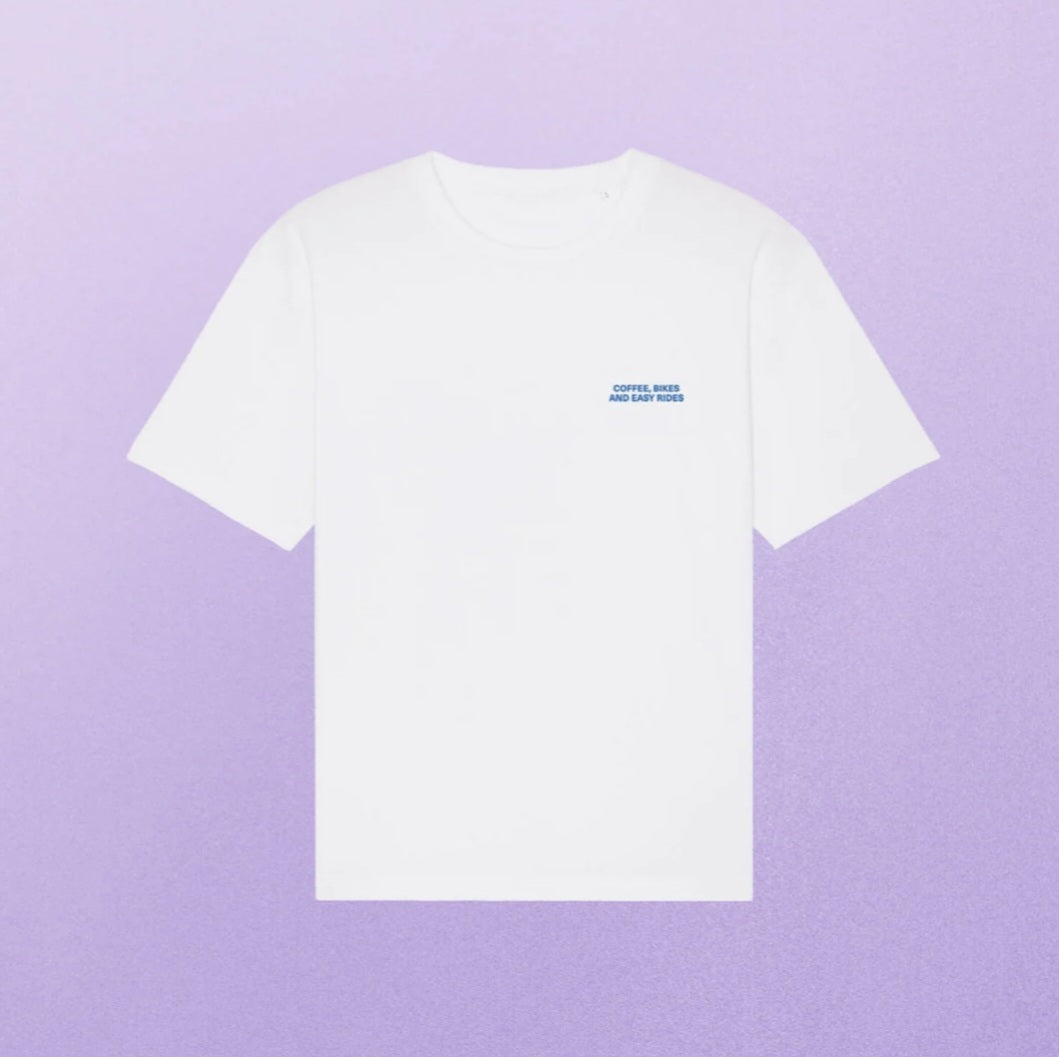 Tshirt 'Coffee, bikes and easy rides'  studio ciao