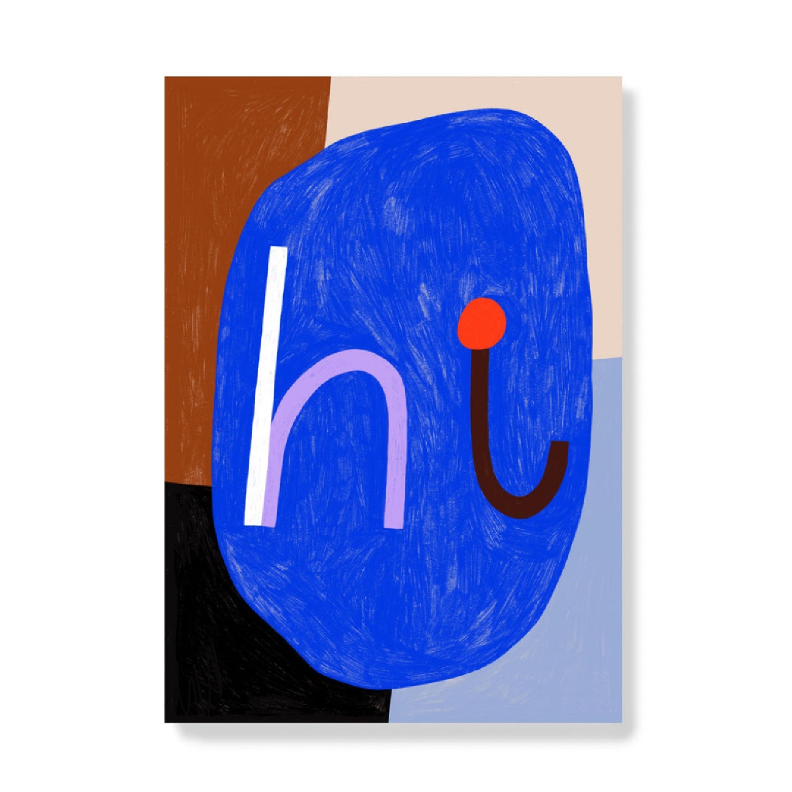 Postkarte 'hi' Anna Katharina Jansen